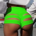 thumbnail image 4 of Yanyanz Yogalicious Leggings for Women, Women's Fashion Tight High Waist Sports Three Point Hot Pants Hollow Women's Casual Pants Yoga Shorts Green M, 4 of 6