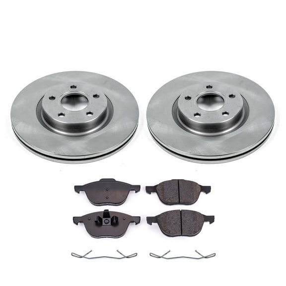 Ultimate Brakes Front Semi-Metallic Brake Pad and Rotor Kit with Hardware WM80056