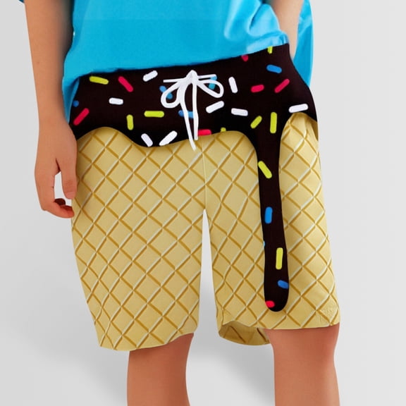 Boys Swim Trunks Quick-Dry Beach Pool Shorts with Adjustable Waistband Summer Prints for Kids Outdoor ActivewearPurple7-8 Years