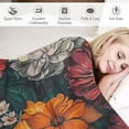 thumbnail image 3 of Orinice Throw Blanket  Flannel Plush Blanket for Bed Couch Sofa Chair Aesthetic Cute Soft Warm for Girls Women Flower Floral Fruit-Vintage Floral 60x80in, 3 of 6