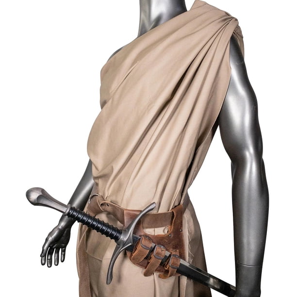 Vaina medieval de rana para cosplay, vaina de caballero para adultos y hombres Marrón