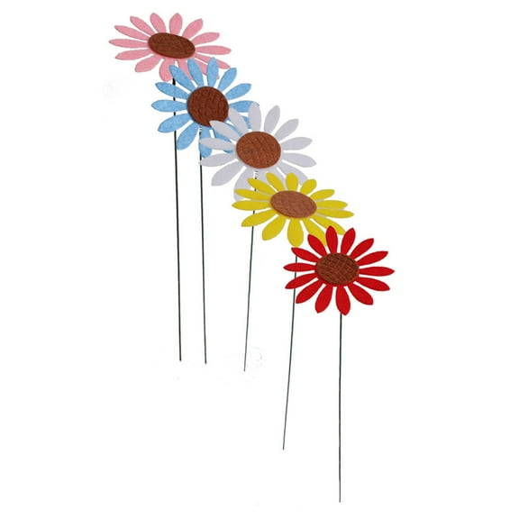 TISHITA 5Pcs Metal Garden Stakes Lawn Yard Ornament Yard Art Garden Decor Decorative Garden Stakes for Lawn Pathway Outdoor