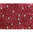 thumbnail image 4 of oneOone Georgette Viscose Bright Red Fabric Snowflake,Star & Tree Craft Projects Decor Fabric Printed By The Yard 42 Inch Wide, 4 of 4
