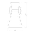 thumbnail image 3 of Z-Lite 728-1S-MB-BN Wall Sconces Matte Black and Brushed Nickel Steel Soriano, 3 of 7