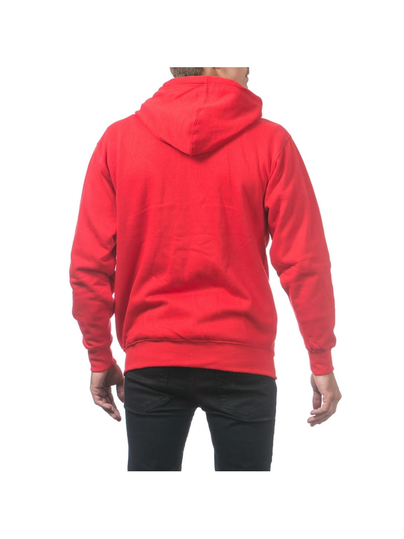 Pro Club Men's Heavyweight Full Zip Fleece Hoodie, Red, 7X