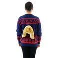 thumbnail image 3 of Navy 3D Reindeer Moose Ugly Christmas Sweater, 3 of 3