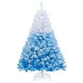 thumbnail image 1 of Gymax 5  FT Artificial Christmas Tree Hinged Snow Flocked Xmas Tree w/ 456 Lush Branch Tips, 1 of 9