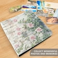 thumbnail image 5 of Leather Cover Photo Album 80 Pockets 4x6 Photos Bookshelf Picture Album Pink Roses Climbing on Wall, 5 of 9