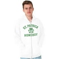 thumbnail image 5 of Funny Irish St. Patrick is My Homeboy Zip Up Hoodie Men's Women's Brisco Brands S, 5 of 6