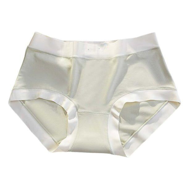 Ropa interior sin costuras con entrepierna de seda para mujer, talle medio: transpirable, sin líneas visibles, tallas L-XXL