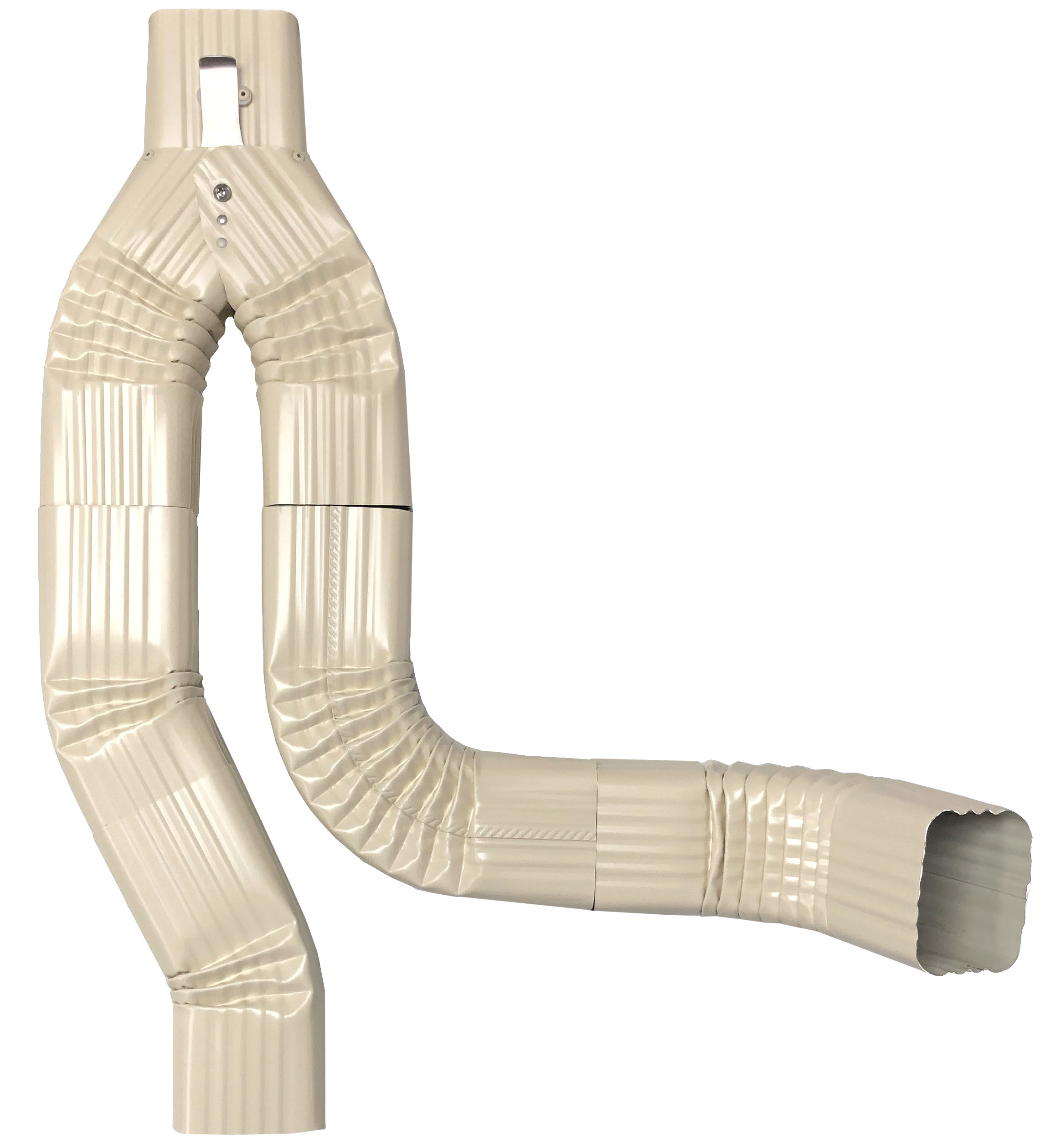 Offset Downspout Diverter for Rain Barrels (3X4, CLASSIC CREAM)