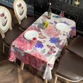 thumbnail image 2 of Pioneer Flower Floral Print Pattern Rectangle Tablecloth 60"x102",Waterproof Polyester Rectangle Table Cloth, Wipeable Spillproof Polyester Tablecloth for Dining, Camping, Indoor and Outdoor, 2 of 6