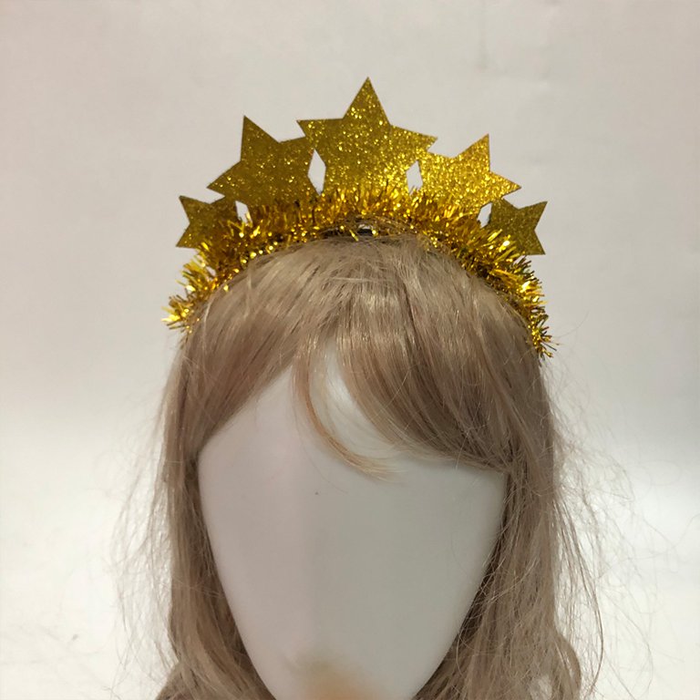 SCUNCI Hair Gems Hair Decoration Gold Stars for All Parties X'Mas J-1-O2