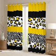 thumbnail image 2 of Manfei Animal Print Patchwork Black Out Curtains for Teens Boys Girls,Animal Leopard Zebra Curtains Pack of 2 (42x63 Each),Geometric Stripes Bedroom Curtains,Luxury Bedroom Decor, 2 of 6