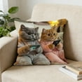 thumbnail image 2 of Rirozkan Animal Pillow Cover, Cute Embroidered Style Cushion Case, Soft Decorative Throw Pillow Sham 18x18 Inches, for Bedroom Living Room Sofa Chair Decor, B, 2 of 6