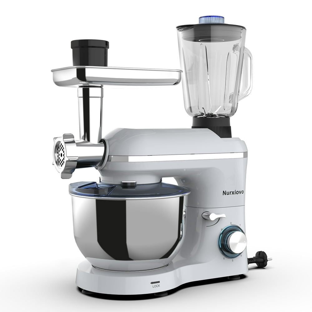 Nurxiovo 3 In 1 Upgraded Stand Mixer, 6 Speed and Pulse Kitchen Food