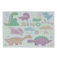 thumbnail image 1 of Dino Cutting Board, Funny Dinosaur Family Baby Nursery Theme Cartoon in Pastel Tones with Roar Lettering, Decorative Tempered Glass Cutting and Serving Board, in 3 Sizes, by Ambesonne, 1 of 2
