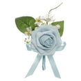 thumbnail image 2 of Boutonniere for Men,1pcs Groom Groomsmen Boutonniere,Artificial Flowers for Wedding Decor/Prom,for Festive Celebrations Wedding Atmospheres Elegant Flower(Blue), 2 of 9