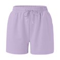 thumbnail image 6 of CHENge Women's French Terry Shorts Drawstring Lounge Sweat Shorts with Side Pockets Summer Casual Comfort Wear, 6 of 6