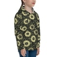 thumbnail image 3 of Honeii Sunflowers Pattern Long-Sleeve Hooded Sweatshirt Pullover Hoodie for Boys and Grils-Medium, 3 of 6