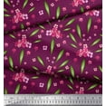 thumbnail image 3 of Soimoi Silk Fabric Leaves & Floral Artistic Print Fabric by Yard 42 Inch Wide, 3 of 3