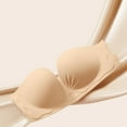 thumbnail image 3 of ShomPort Strapless Bandeau Bras for Womens Padded Backless Supportive Solid Color Seamless Elastic Underwear, 3 of 8