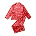 thumbnail image 2 of Family Matching Christmas Pajamas Set Long Sleeve Cartoon Pattern Print Top and Pants, 2 of 8