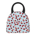 thumbnail image 3 of Vsdgher Insulated Lunch Bag Simple Bento Cooler Bag Lunch Tote Bag , Suitable for picnics, school, work (Flowers and Lady Bugs Print ), 3 of 5