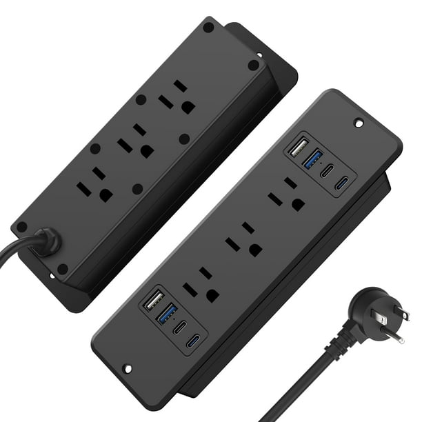 Power Strip HHSOET 14 en 1 de carga rápida de 20 W con 6 AC, 4 USB-A y 4 USB-C