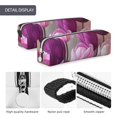 thumbnail image 4 of Yiaed Purple And Pink Tulip Bouquet Print Leather Pencil Case - Leather Pen Pencil Holder - Elegant & Practical Pencil Pouch for Work & Office, 4 of 7