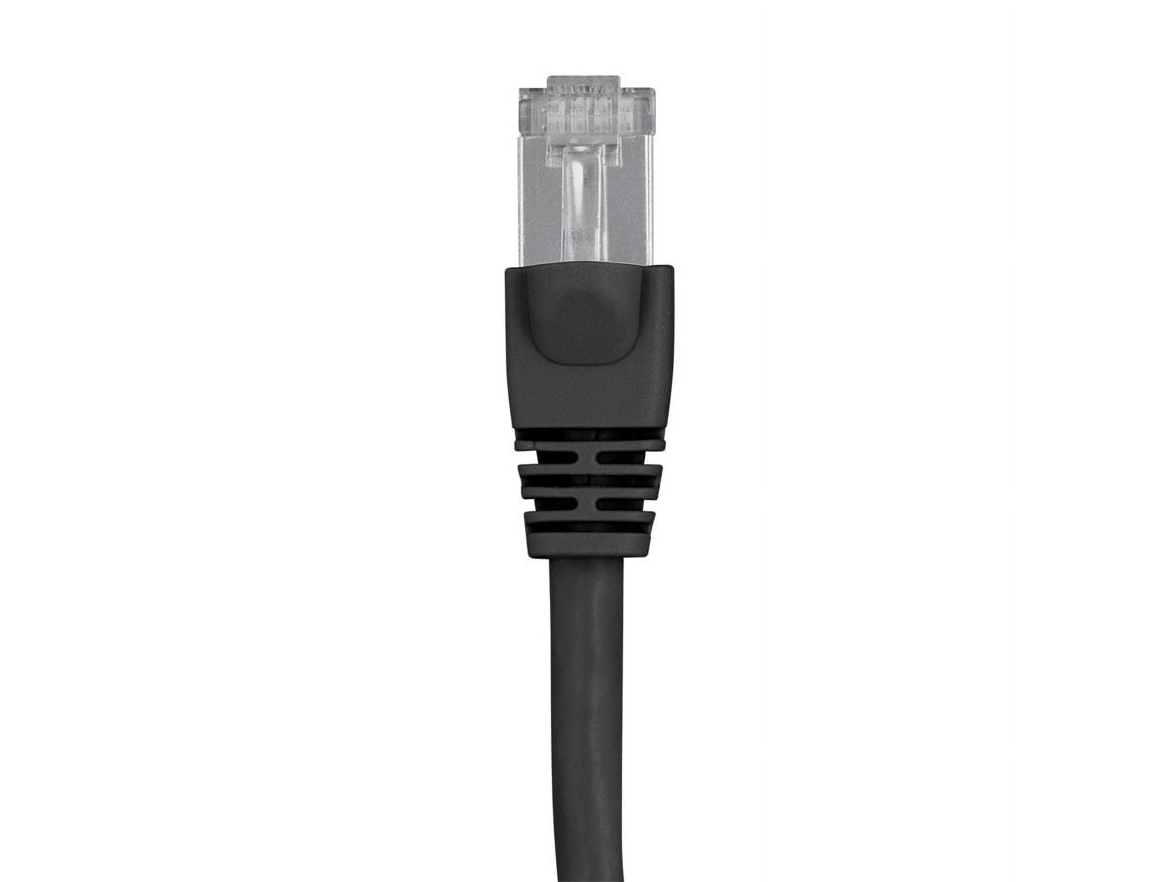 Monoprice Cat6A Ethernet Patch Cable - 25 Feet - Black | Network Internet Cord - RJ45, 550Mhz, STP, Pure Bare Copper Wire, 10G, 26AWG