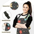 thumbnail image 2 of Colorful Stars 5 Pcs Kitchen Set Heat Resistant Oven Mitts and Non-Slip Pot Holders with Adjustable Cooking Apron, 2 of 6