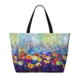 thumbnail image 2 of Gaeub Spring Flower Seasonal Beach Travel Bag, Multi-Pocket Beach Bag, Summer Vacation Bag, Beach Essentials Tote, 2 of 7