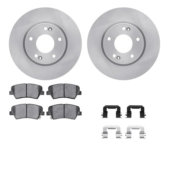 Dynamic Friction Company Front Brake Rotors with 5000 Advanced Brake Pads includes Hardware 6512-03339