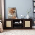 thumbnail image 2 of 65"W Espresso MDF TV Stand - Fits 70-Inch TVs & Offers Ample Storage - Home Entertainment Room - Tidy Cables & Cozy Decor, 2 of 6