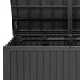 thumbnail image 5 of Dextrus 180 Gallon XL Resin Deck Box, Black Waterproof Lockable Outdoor Storage Box with Removable Divider, Large Patio Organizer for Cushions, Garden Tools, Sports Gear and Pool Supplies, 5 of 9