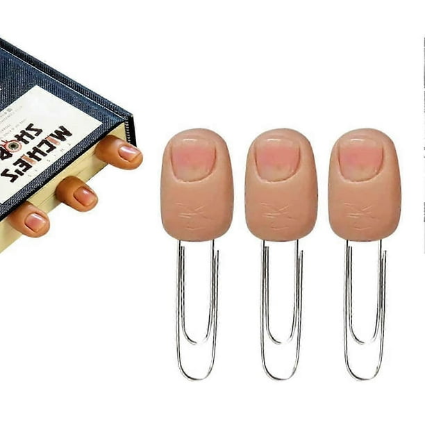 3-pack Realistic Artificial Finger Paperclip Bookmarks, Scary Finger Bookmarks, Fun Decoration For Friends And Family, Fun 3d Bookmark Gift -gsla
