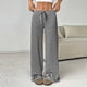 thumbnail image 1 of WILLBEST Pantalones Casuales de Lino Ajustados para Mujer, con Cintura Elástica y Cordón Ajustable para Mayor Comodidad y Estilo. Chica, 1 of 8
