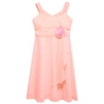 thumbnail image 3 of Manyakai Kids Flower Girl Wedding Dresses Sleveless Pageant Party Gowns A-Line Swing Summer Dress Pink 8, 3 of 5