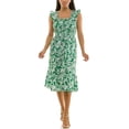 thumbnail image 3 of Nanette Lepore Women's Smocked Flutter Sleeve Midi Dress, Sizes XS-XXXL, 3 of 7
