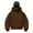 Brown, variant on Kids Zip Hoodie with Face Mask Winter Warm Casual Hoodies Double Layer Hooded Y2K Sports Jacket Balaclava Hoodie for Boys and Girls Black
