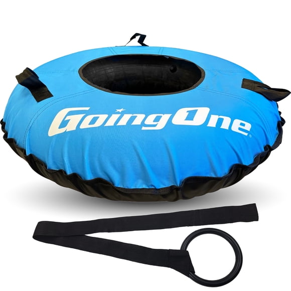 Going One Tube de Neige Gonflable - 100 cm (40 Pouces) - Traîneau de Neige à Chambre à Air Robuste avec Housse en PVC Durable et Sangle de Remorquage à Main, pour Adultes et Enfants