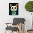 thumbnail image 2 of Nihonga Kimono Cat Japanese Illustration Art Print Framed Poster Wall Decor 12x16 inch, 2 of 5