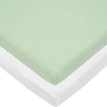 Your Choice TL Care 100 Percent Cotton Jersey Knit Cradle Sheet, 2 Pack Value