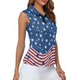 thumbnail image 4 of Whosucclay Sleeveless Golf Tennis Shirts for Womens, Long Wear Easy Maintain for Running Outdoor, Comfortable Half Zip Women's Sleeveless Golf Shirts, 4 of 7