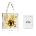thumbnail image 5 of Crafty Sunflower Tote Bag - Natural Canvas Vibrant Design with Heart Perfect for Shopping Travel & Parties - Reusable & Multifunctional, 5 of 6