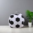 thumbnail image 4 of GOOHOCHY Fluffy Bean Bag Chair Cover with Soccer Design Large Capacity Storage Organizer, 4 of 8