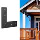 thumbnail image 1 of 2 PCS,Mending Plate Flat Straight Steel L Shape Bracket, Coated Post to Beam Connectors, 1 of 3