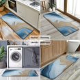 thumbnail image 6 of Blue Gold Wave Marble Pattern Kitchen Rug Mat,Kitchen Runner Rugs Non Skid Washable,Decorative Kitchen Floor Mats for Kitchen,Sink,Laundry,17"x47.2", 6 of 7