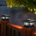 Solar Post Cap Lights Outdoor LED Lighting Deck for Posts Patio Garden